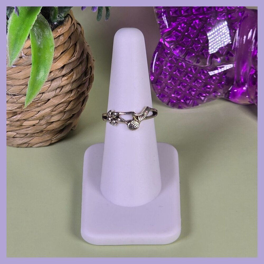 Carved Hummingbird & Flower Nature-Inspired Design Ring Size 6.5 (NWOT) - Picture 1 of 5